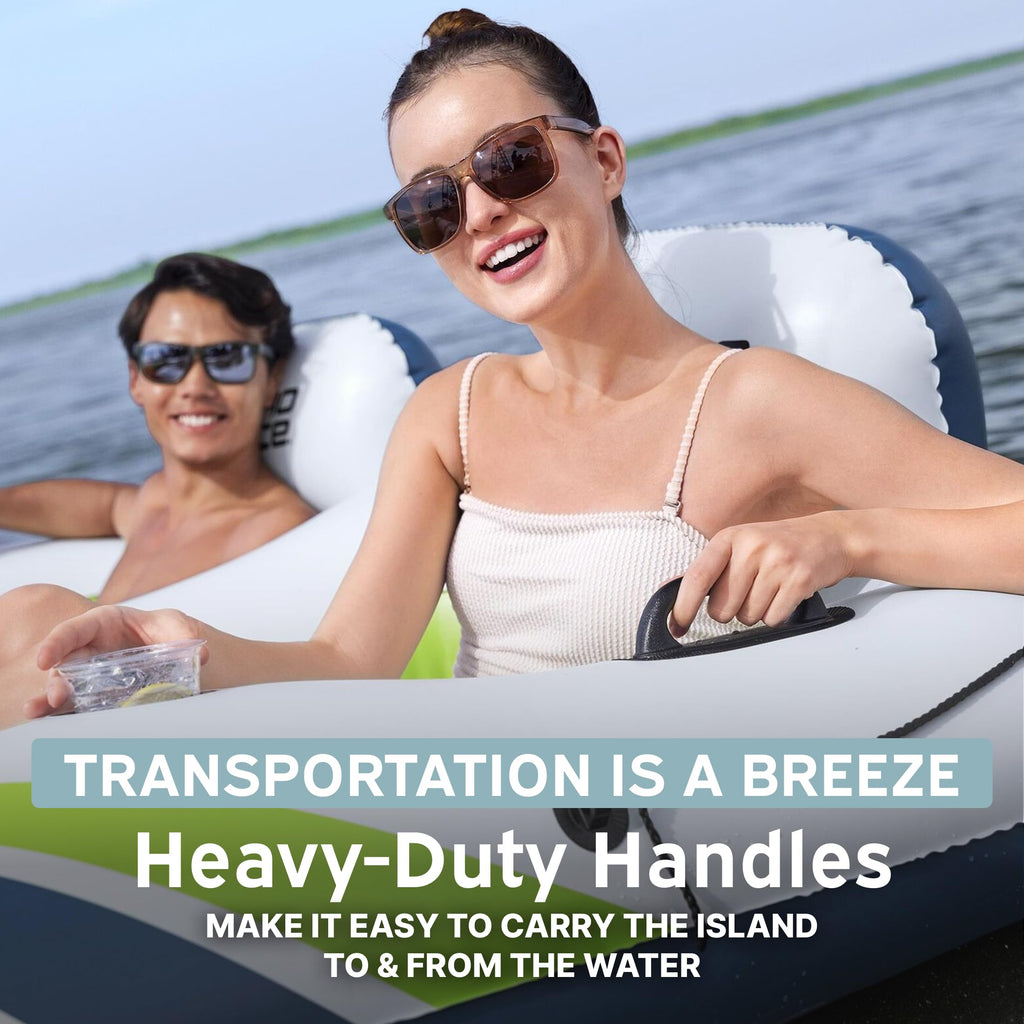 4 Person Inflatable Lounger with Cup Holders Y6611