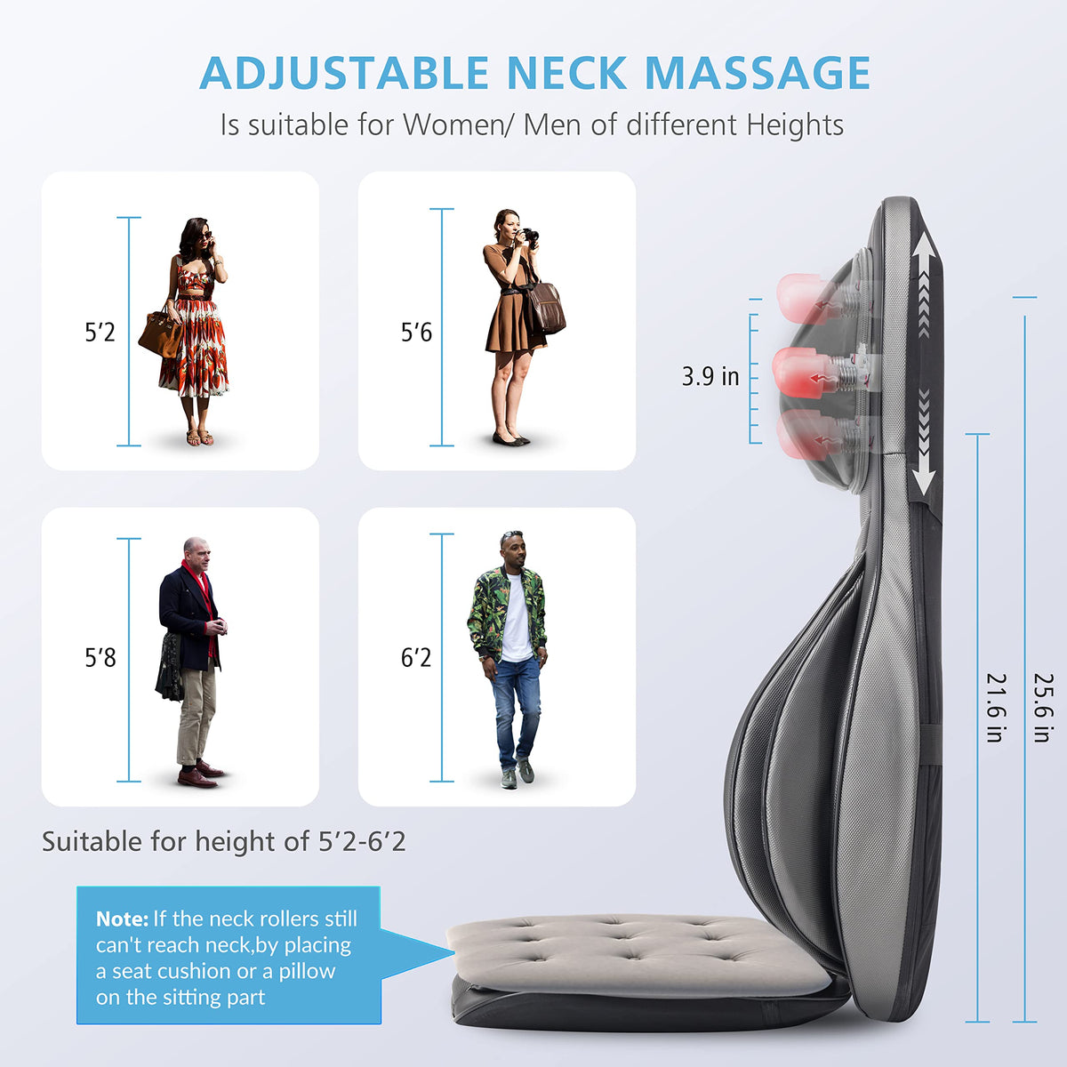 Shiatsu Neck and Back Massager with Heat P6794