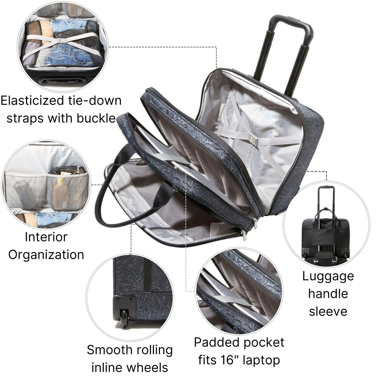 Women's 2 Wheel Tote X3044