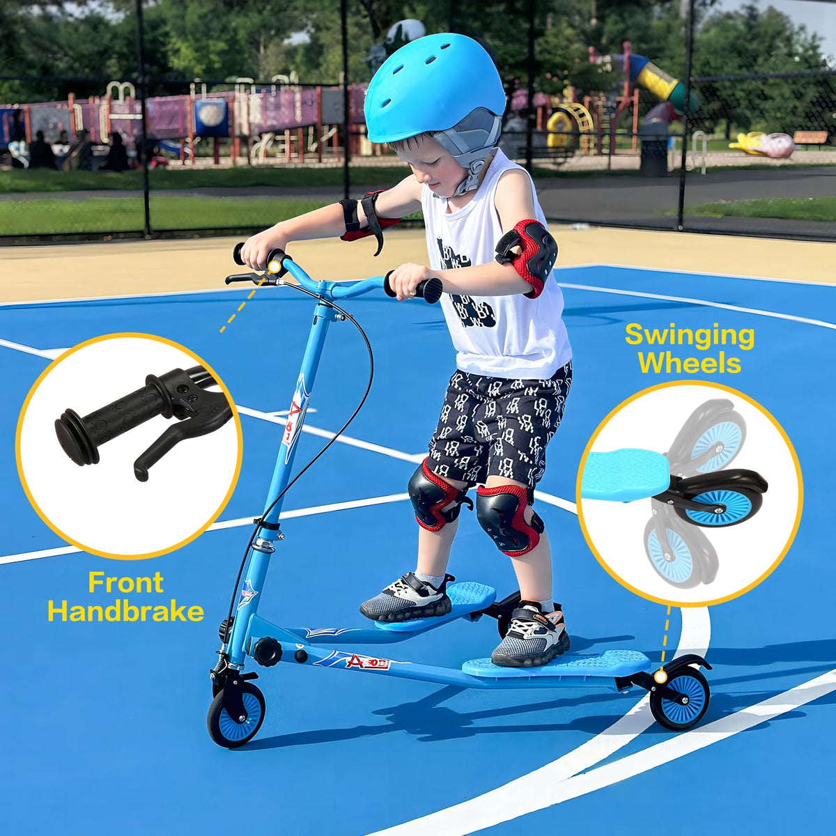 3 Wheels Drifting Scooter with Adjustable Height & Foldable J9700