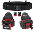 Heavy Duty Tool Belt with 2 Tool Pouches, Adjustable Work Belt N3236