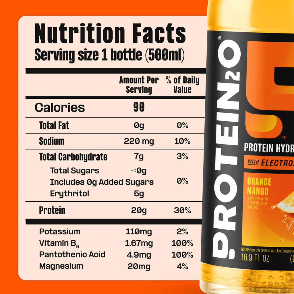 Clear Whey Protein & Electrolyte Beverage 20g Protein 16.9 fl oz 12 Count F870