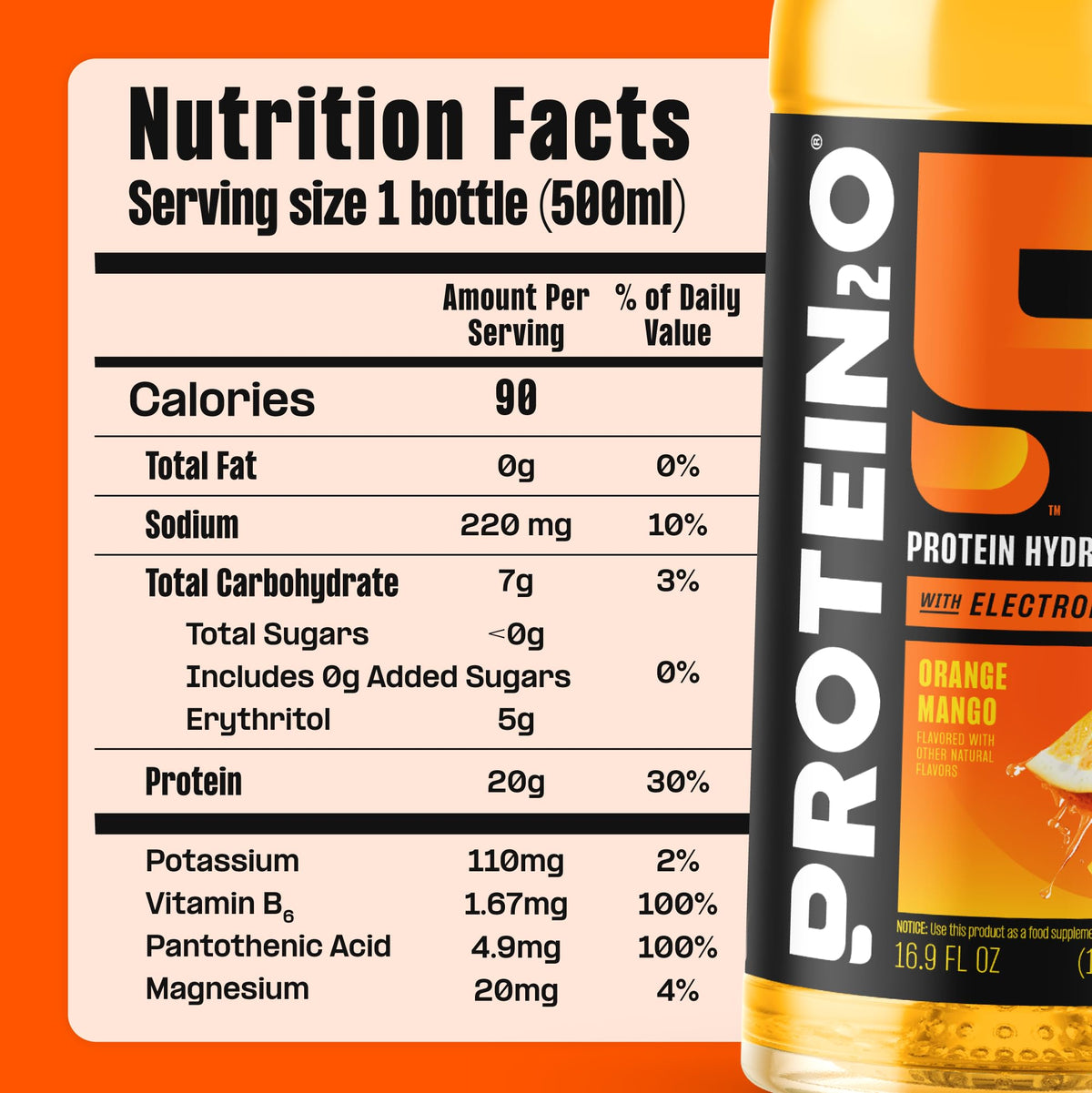 Clear Whey Protein & Electrolyte Beverage 20g Protein 16.9 fl oz 12 Count F870