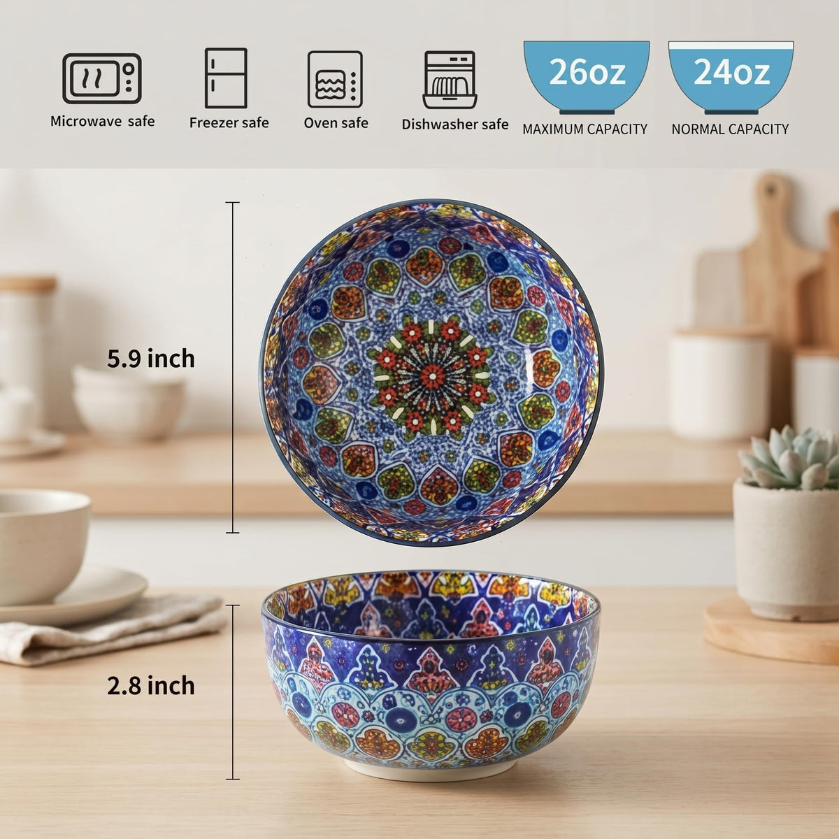 Ceramic Soup Bowls Set of 4 S4690