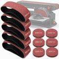 34 Pieces Sanding Belts and PSA Sanding Discs Set Alumina D430