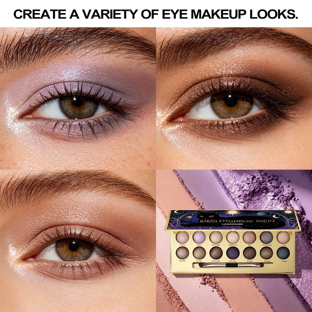 Baked Eyeshadow Palette, Matte & Shimmer L453952
