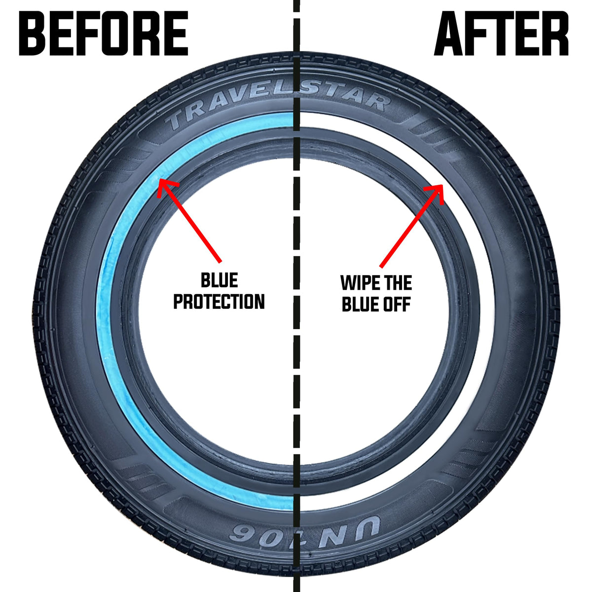Set of 2 White Wall Tires O9147