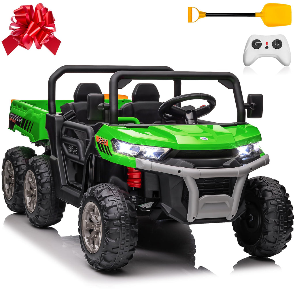 24V 2 Seater 4WD 6-Wheels Battery Powered Ride On Dump Truck K761