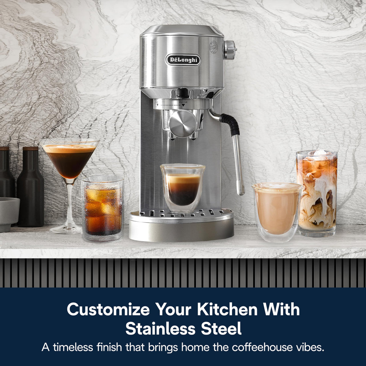 Compact Espresso Machine with Milk Frother C4996