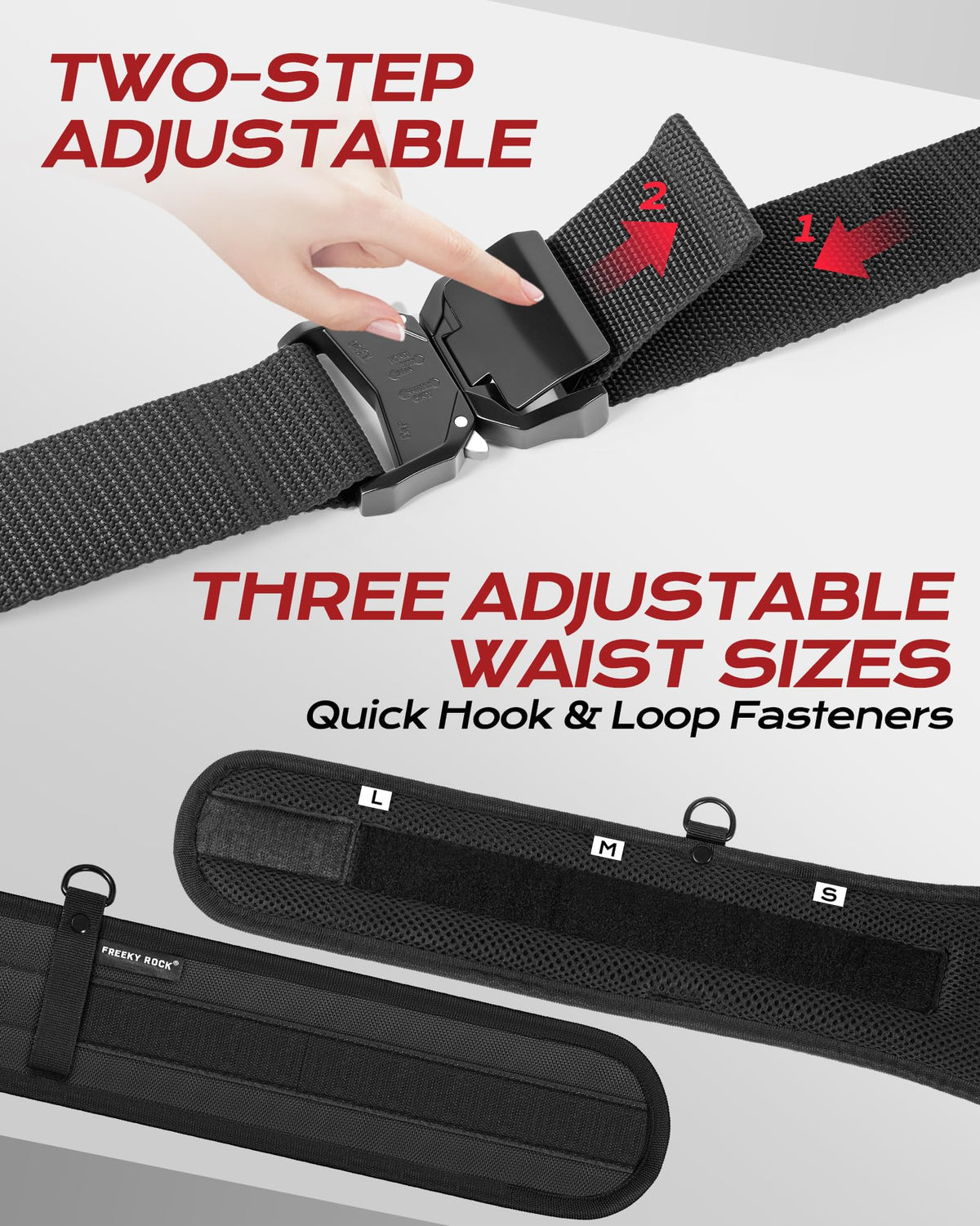 Heavy Duty Tool Belt with 2 Tool Pouches, Adjustable Work Belt N3236