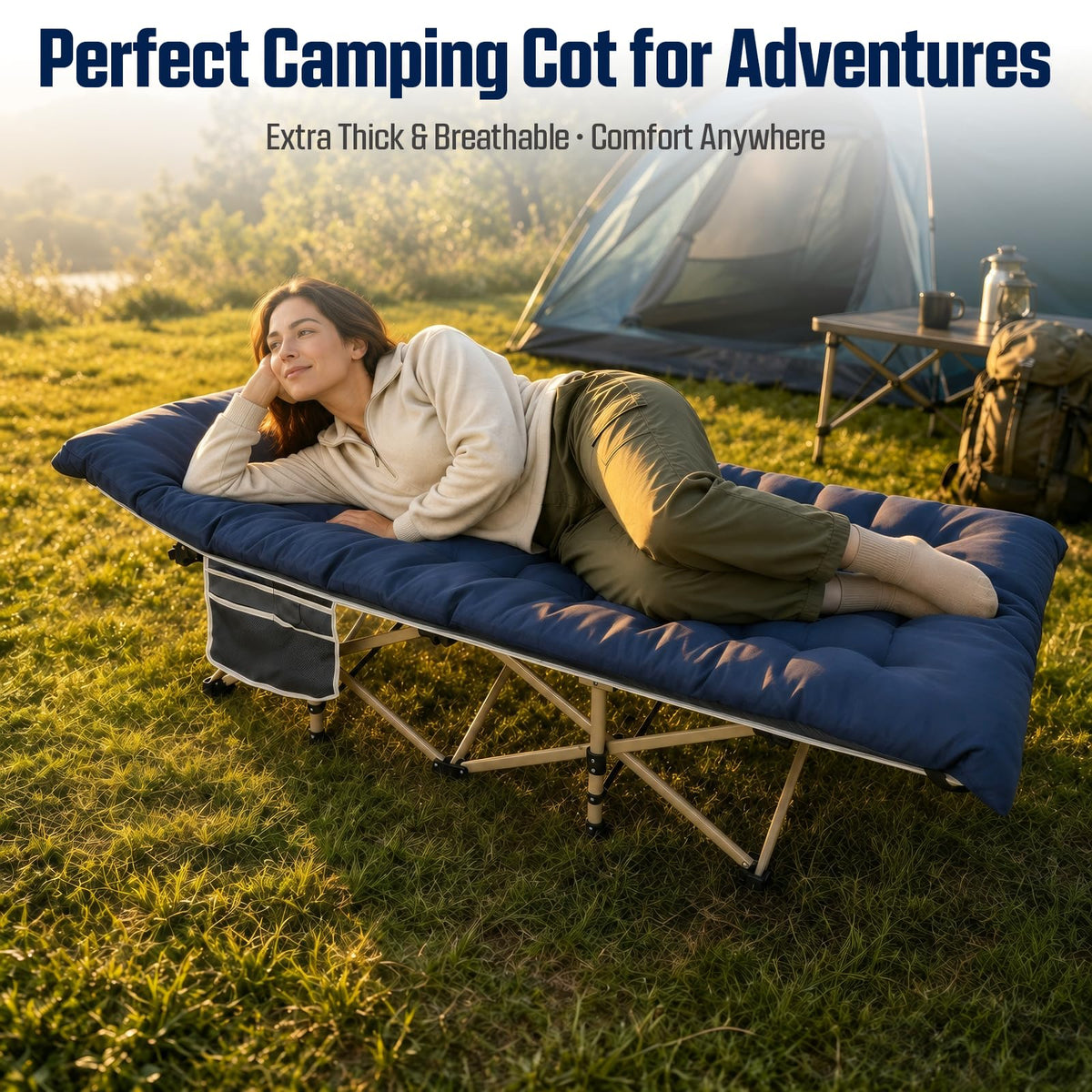 Camping Cot with Mattress D303601
