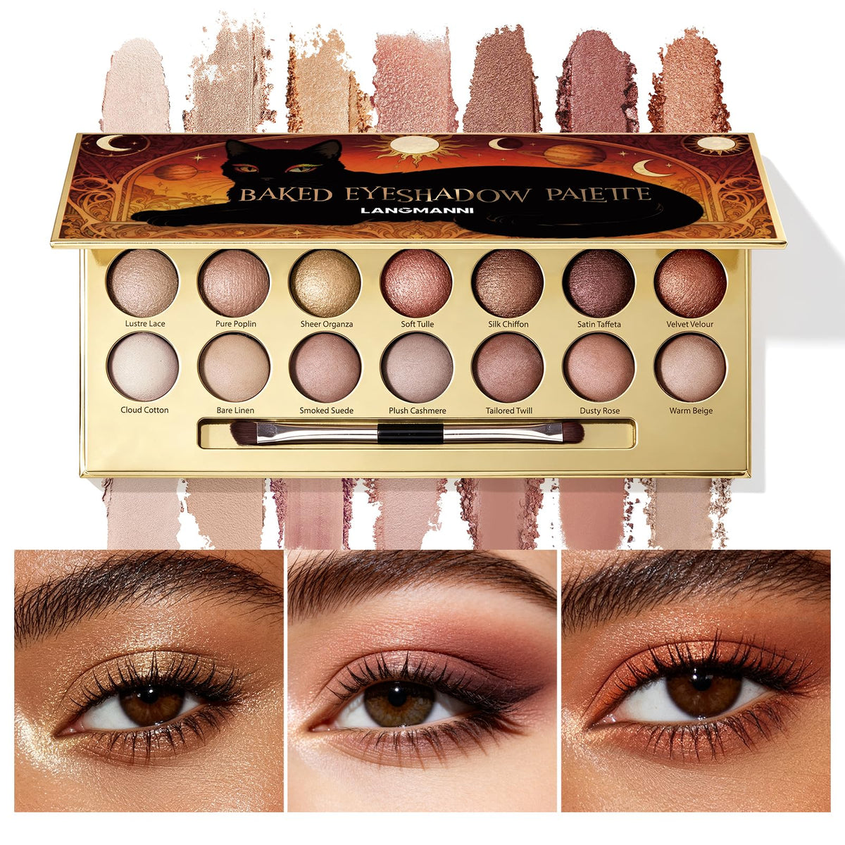 Baked Eyeshadow Palette, Matte & Shimmer L453952