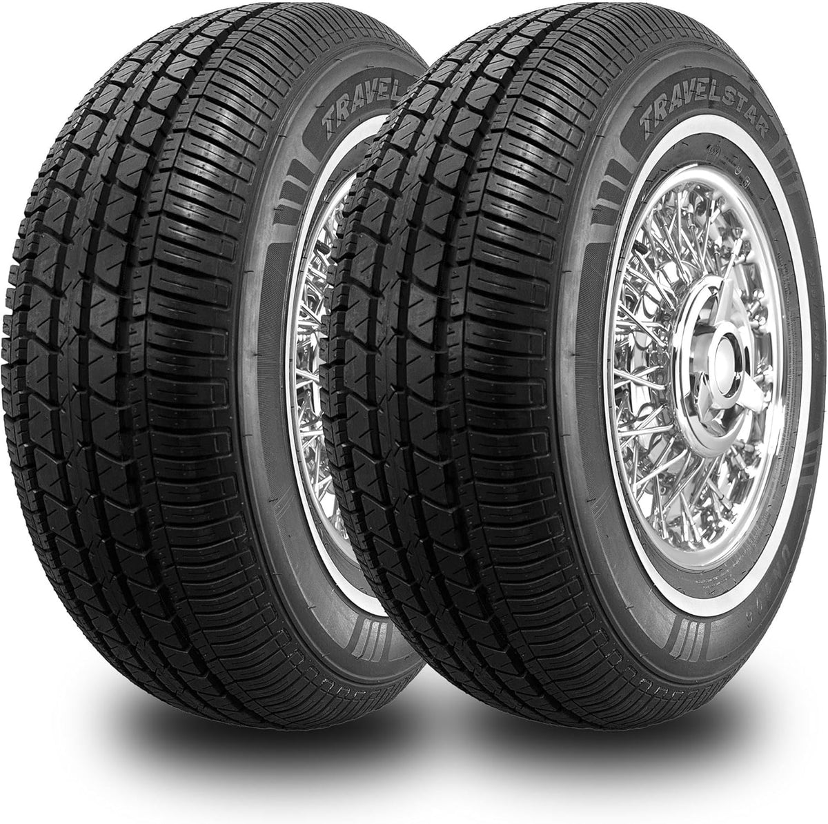 Set of 2 White Wall Tires O9147