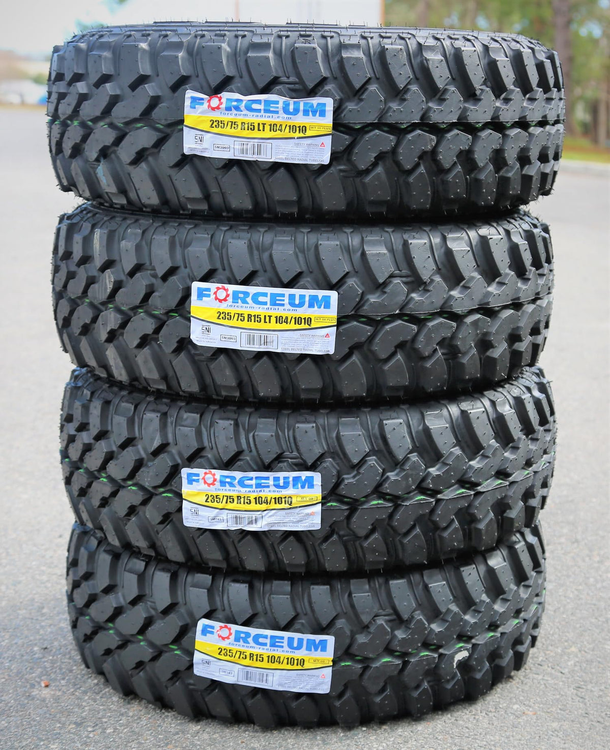 Set of 4 Mud Off-Road Light Truck Radial Tires 235/75R15 6-Ply A676