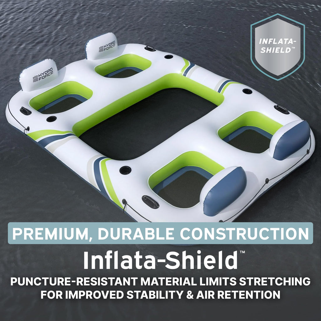 4 Person Inflatable Lounger with Cup Holders Y6611