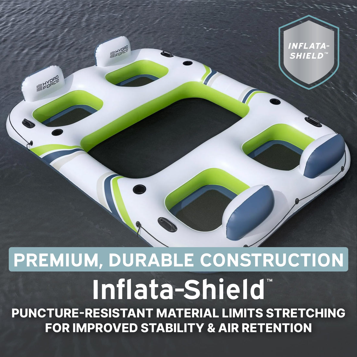 4 Person Inflatable Lounger with Cup Holders Y6611