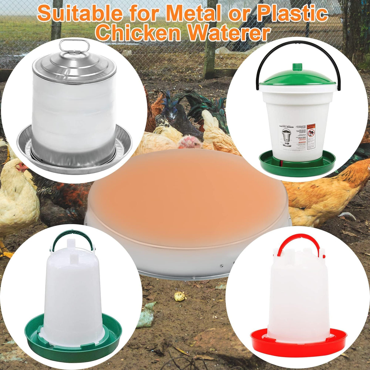 Heated Chicken Waterer 5 Gallon 125W T413940