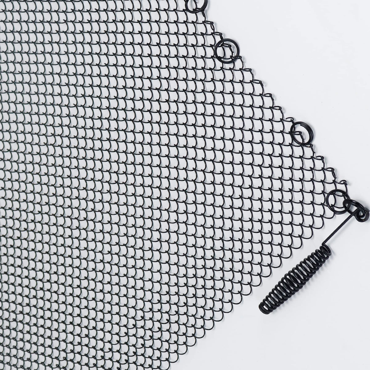 Fireplace Mesh Screen Curtain, 24" x 24" Panels, Black B5055