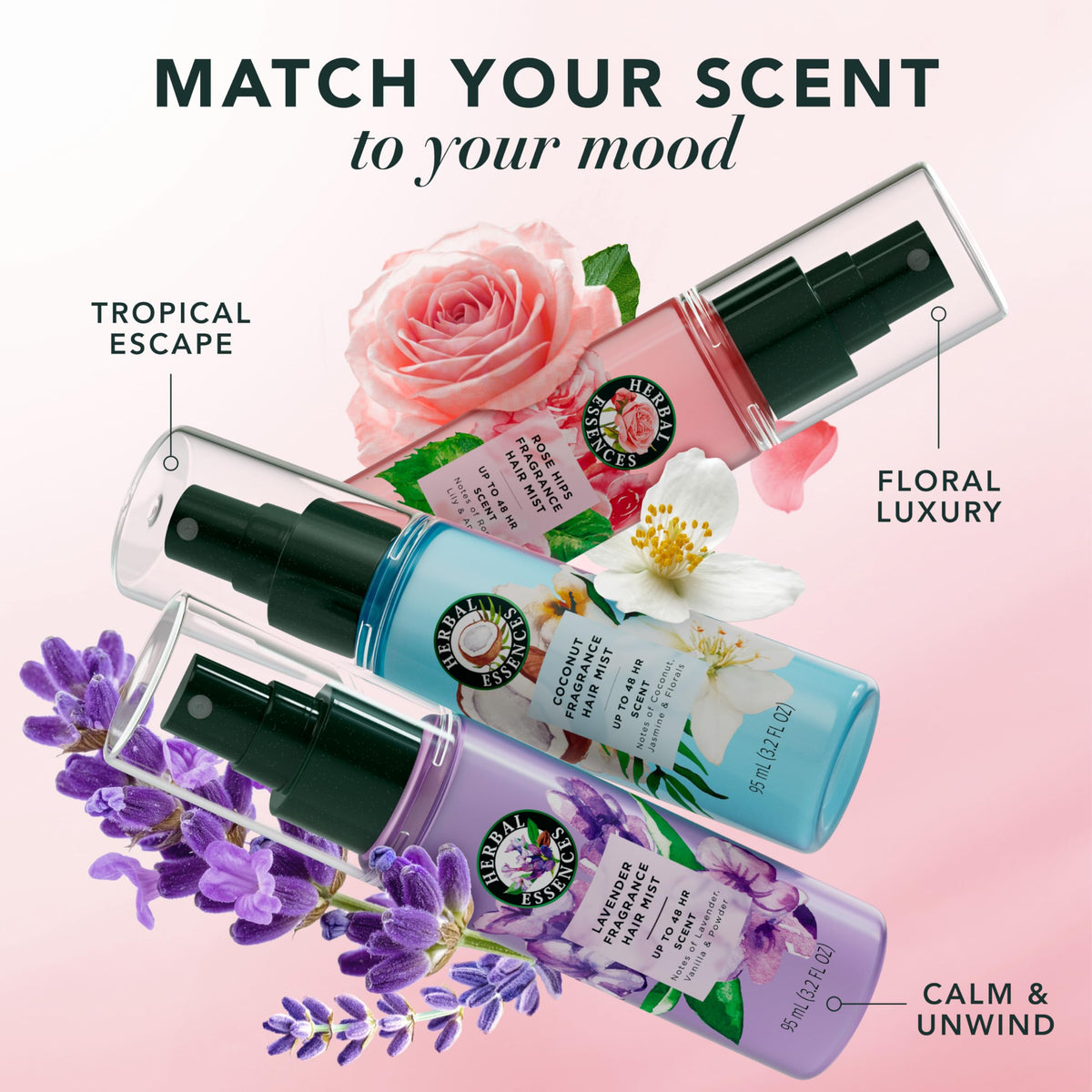 Rose Scent Hair Mist Fragrance Spray 3.2 fl oz W66902