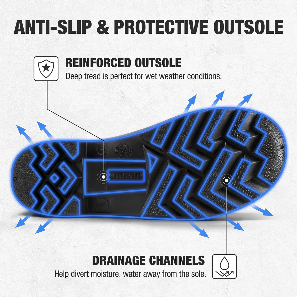 Men's Steel Toe Waterproof Rubber Boots Z24013