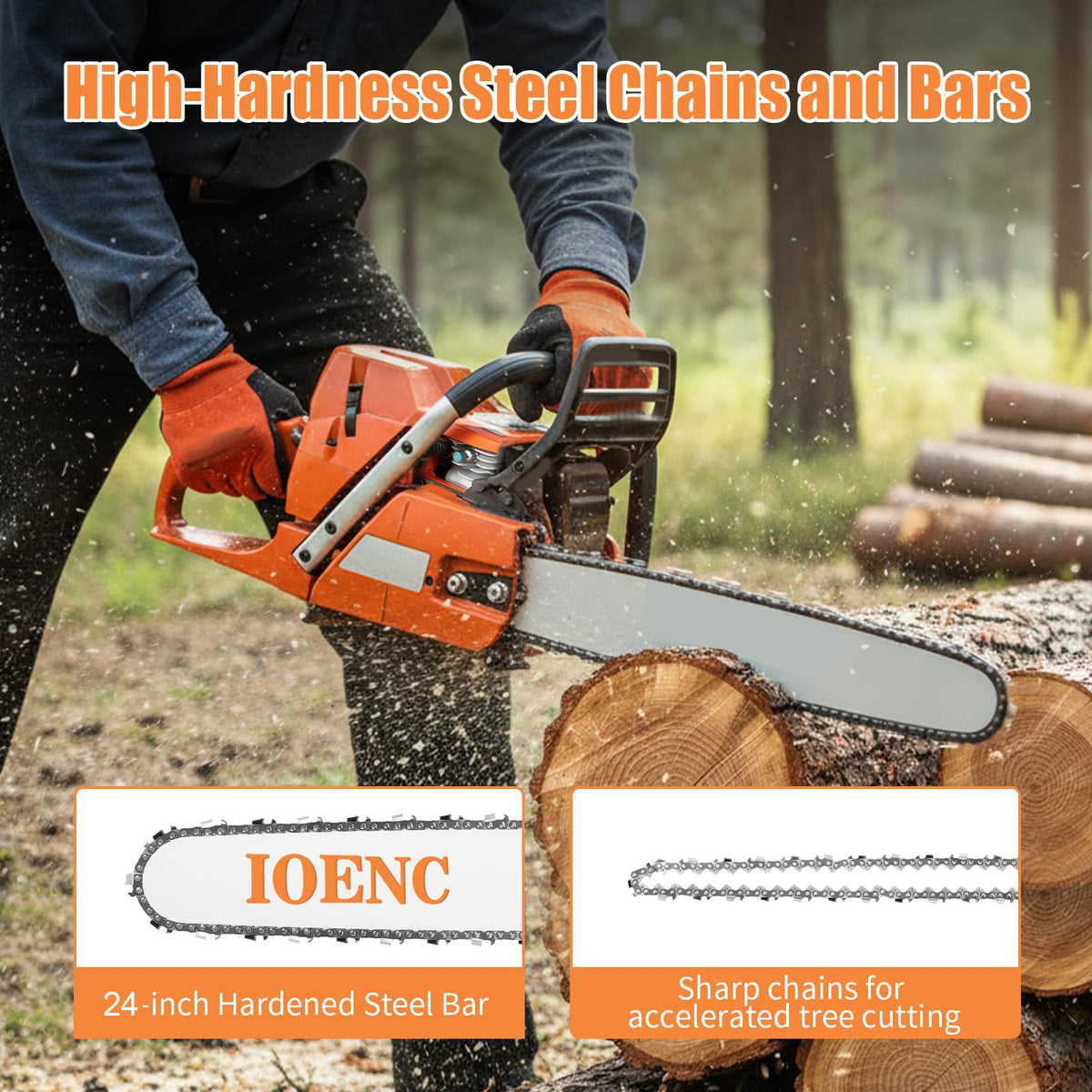 72CC 24inch 2-Cycle Gas Powered Chainsaw P478144