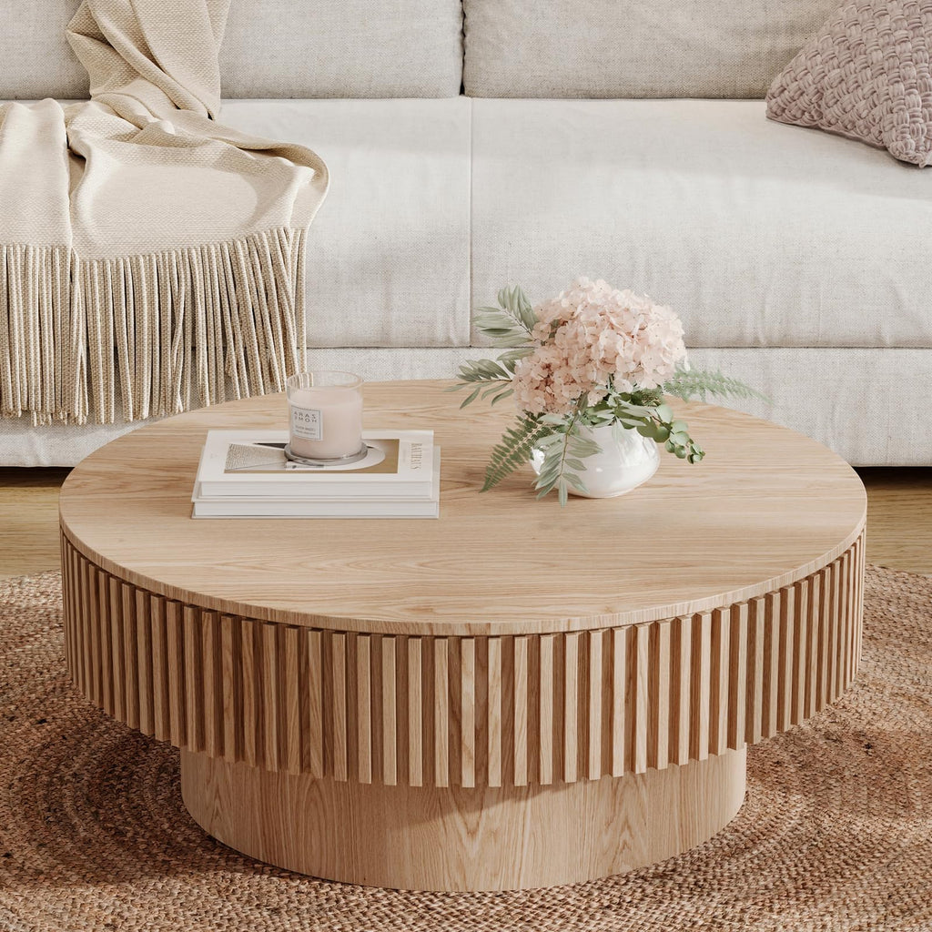 31.5'' Round Coffee Table with Storage G358