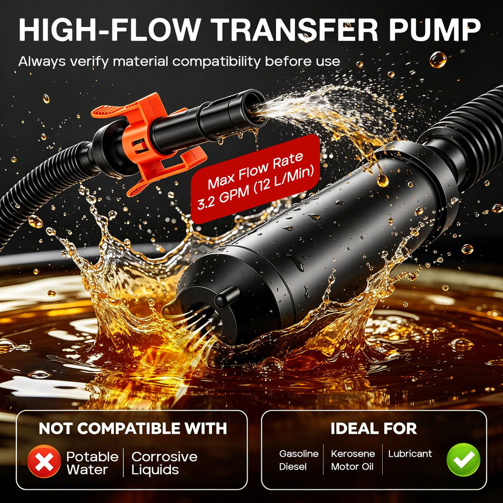 Cordless Fuel Transfer Pump 3.2 GPM with Auto-Stop H2648