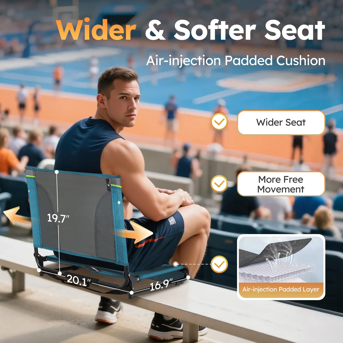2 Pack Folding Stadium Seats E8099