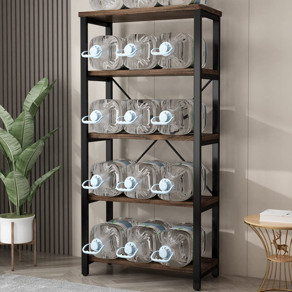 5-Tier Solid Wood Bookshelf E257650
