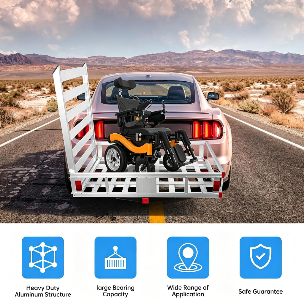 Hitch Cargo Carrier with Ramp, 500 lbs Capacity U578