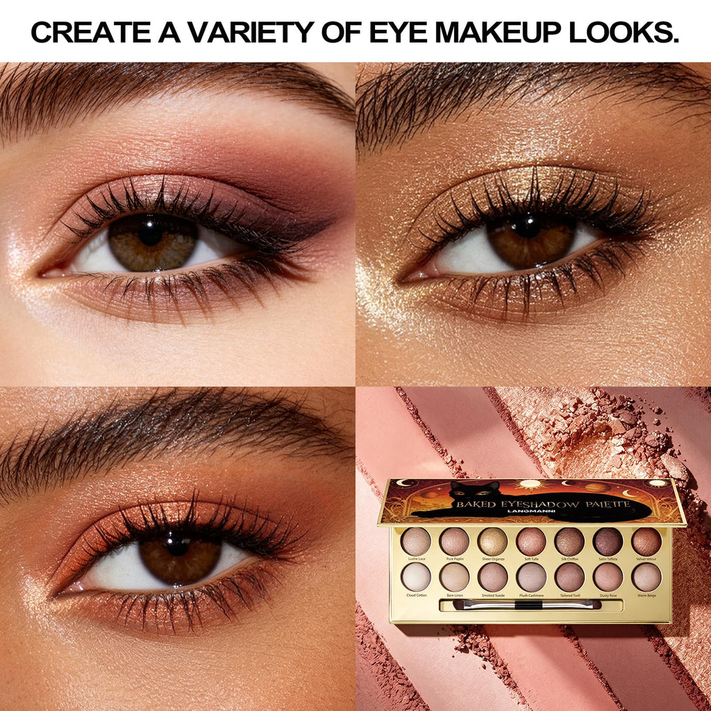 Baked Eyeshadow Palette, Matte & Shimmer L453952