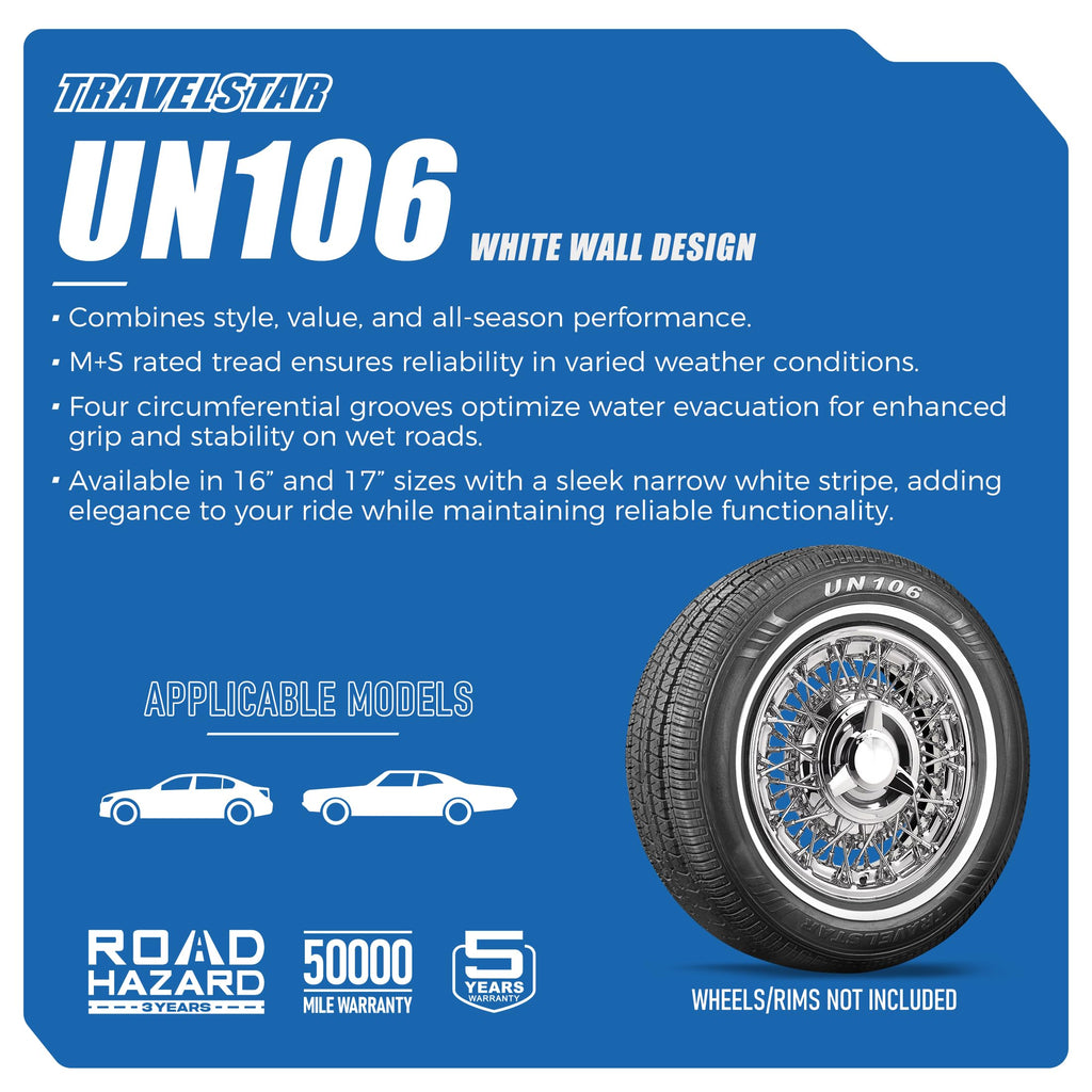Set of 2 White Wall Tires O9147