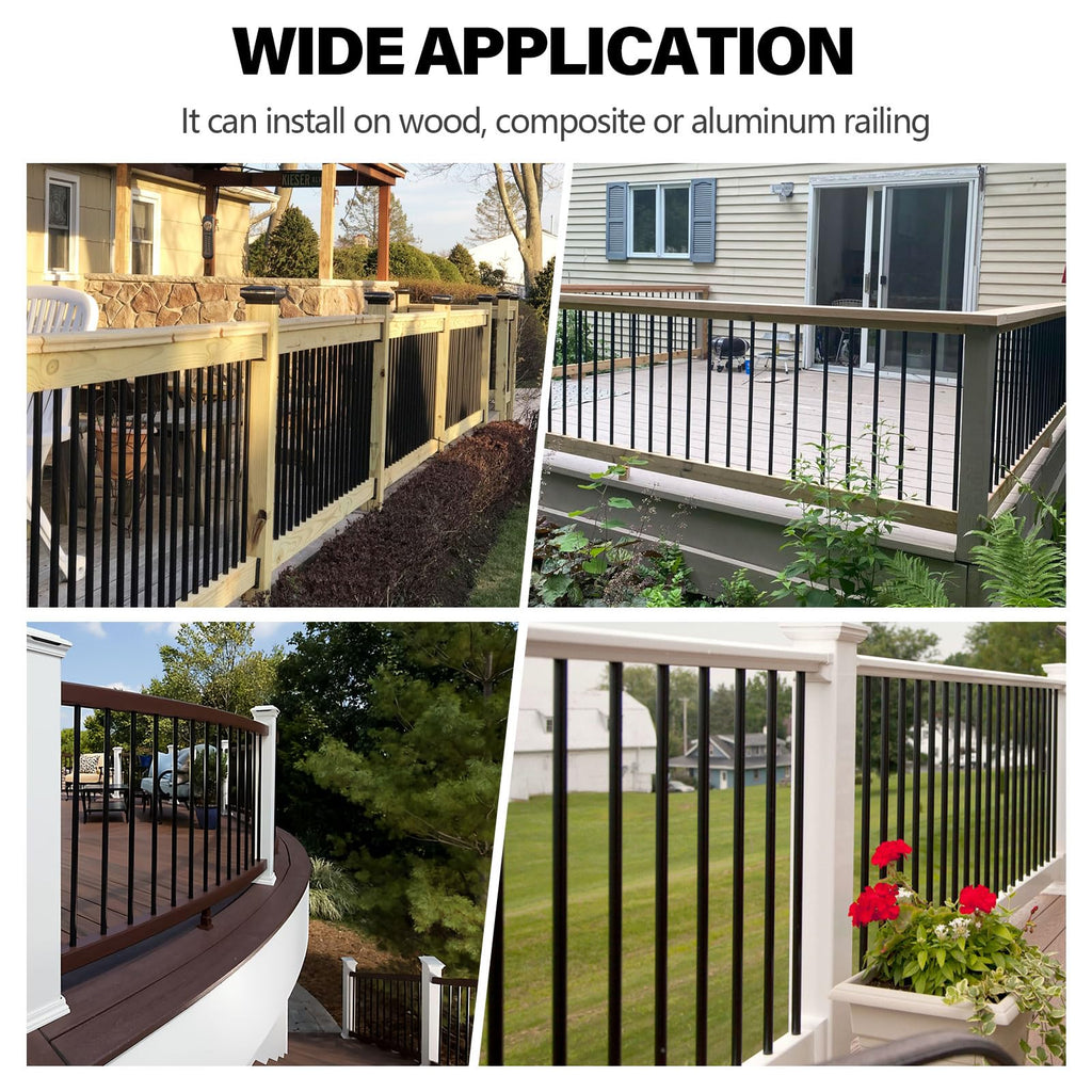 51 Pack 36" Black Aluminum Deck Balusters H699084