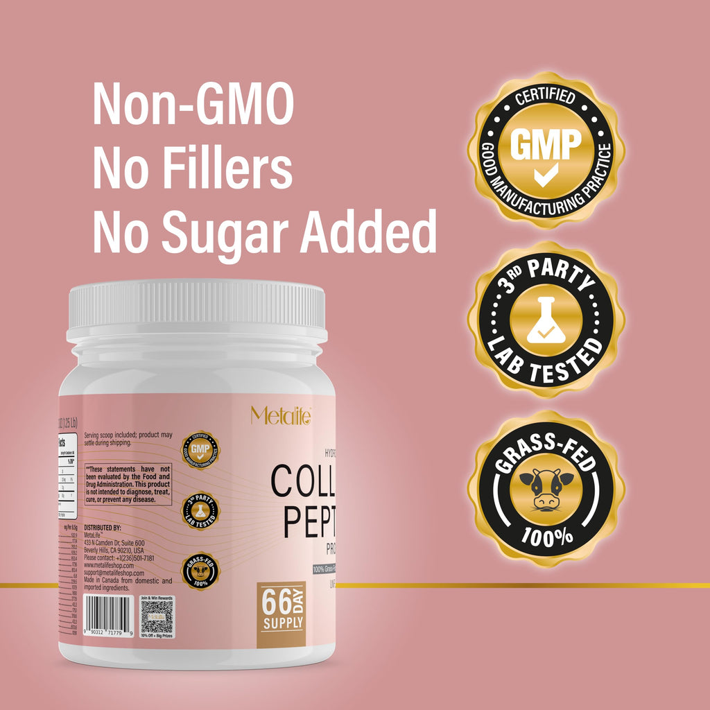 Hydrolyzed Collagen Peptides Powder 20 Oz Unflavored Y6390