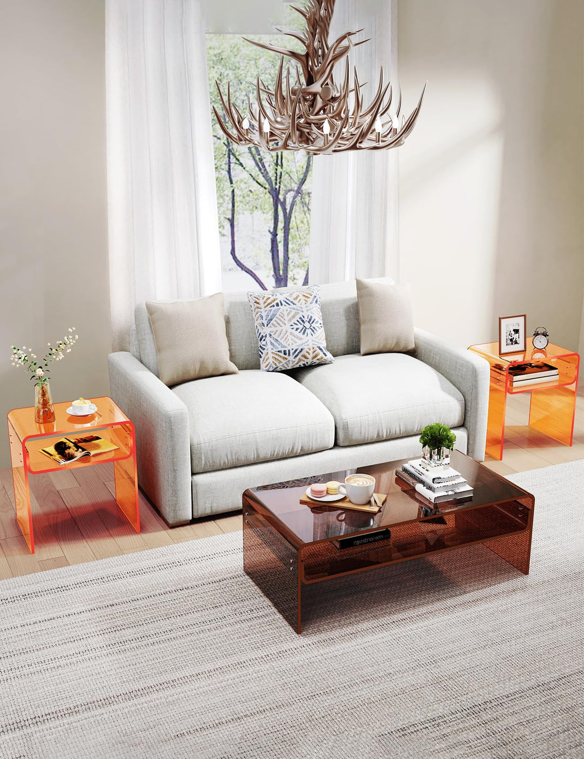 Clear Acrylic 2-Tier End Table E46592