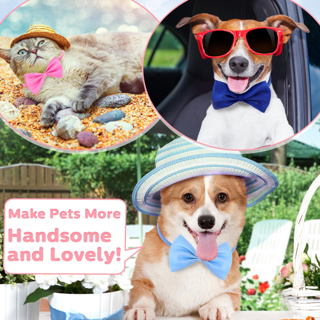 240 Pcs Dog Bow Ties with Adjustable Collar X974