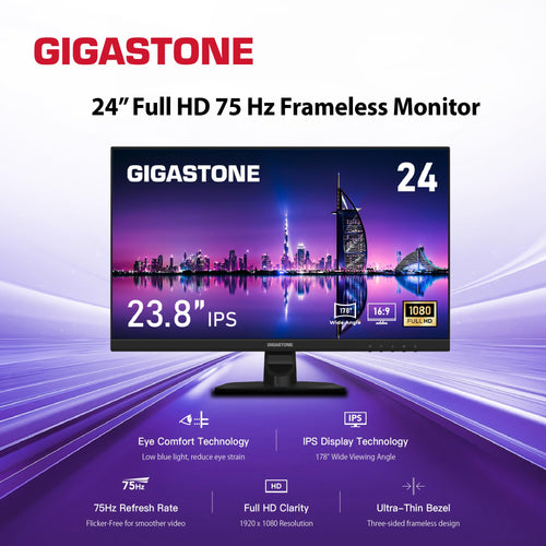 24 inch IPS LED Monitor 2-Pack 75Hz FHD Frameless Z476