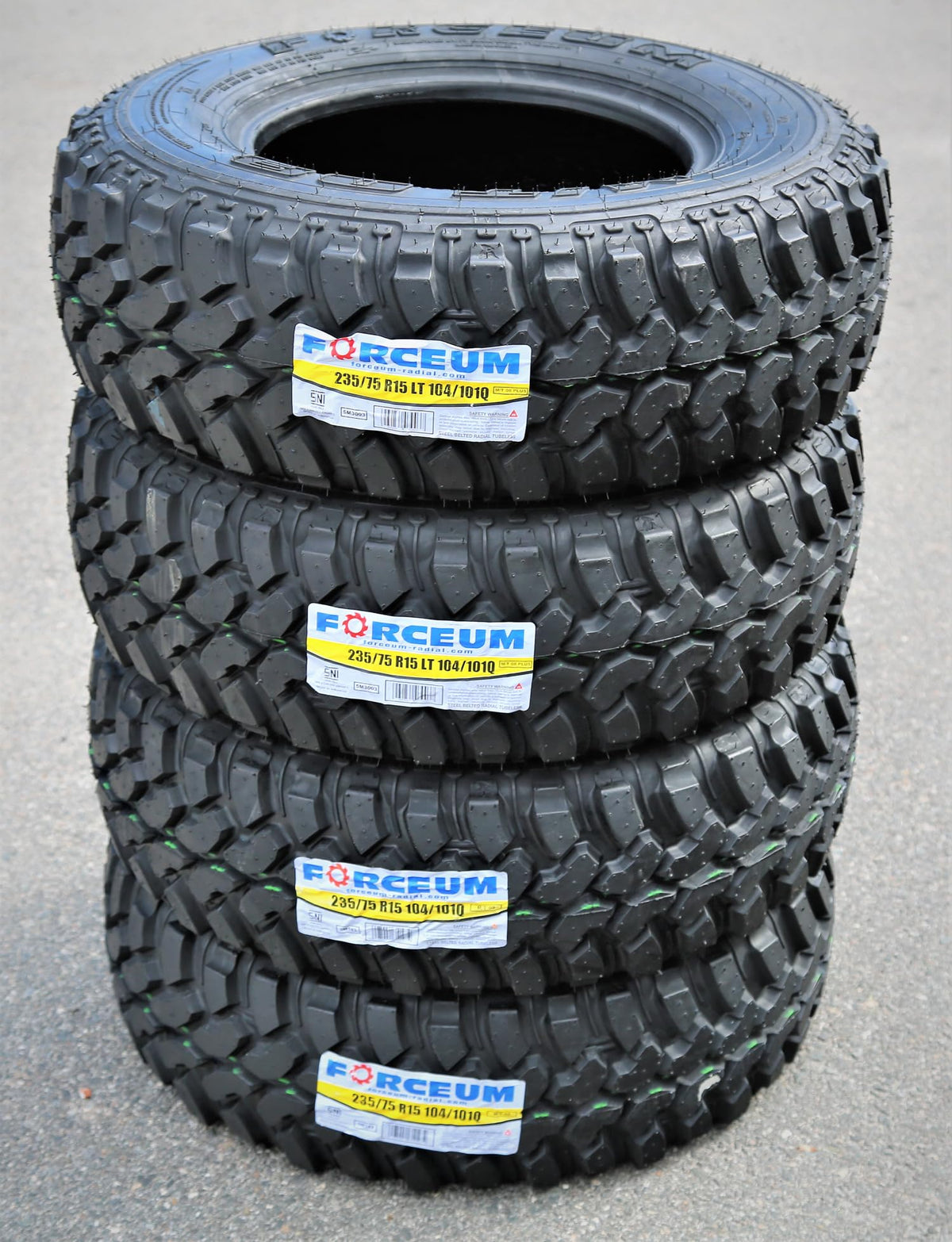Set of 4 Mud Off-Road Light Truck Radial Tires 235/75R15 6-Ply A676