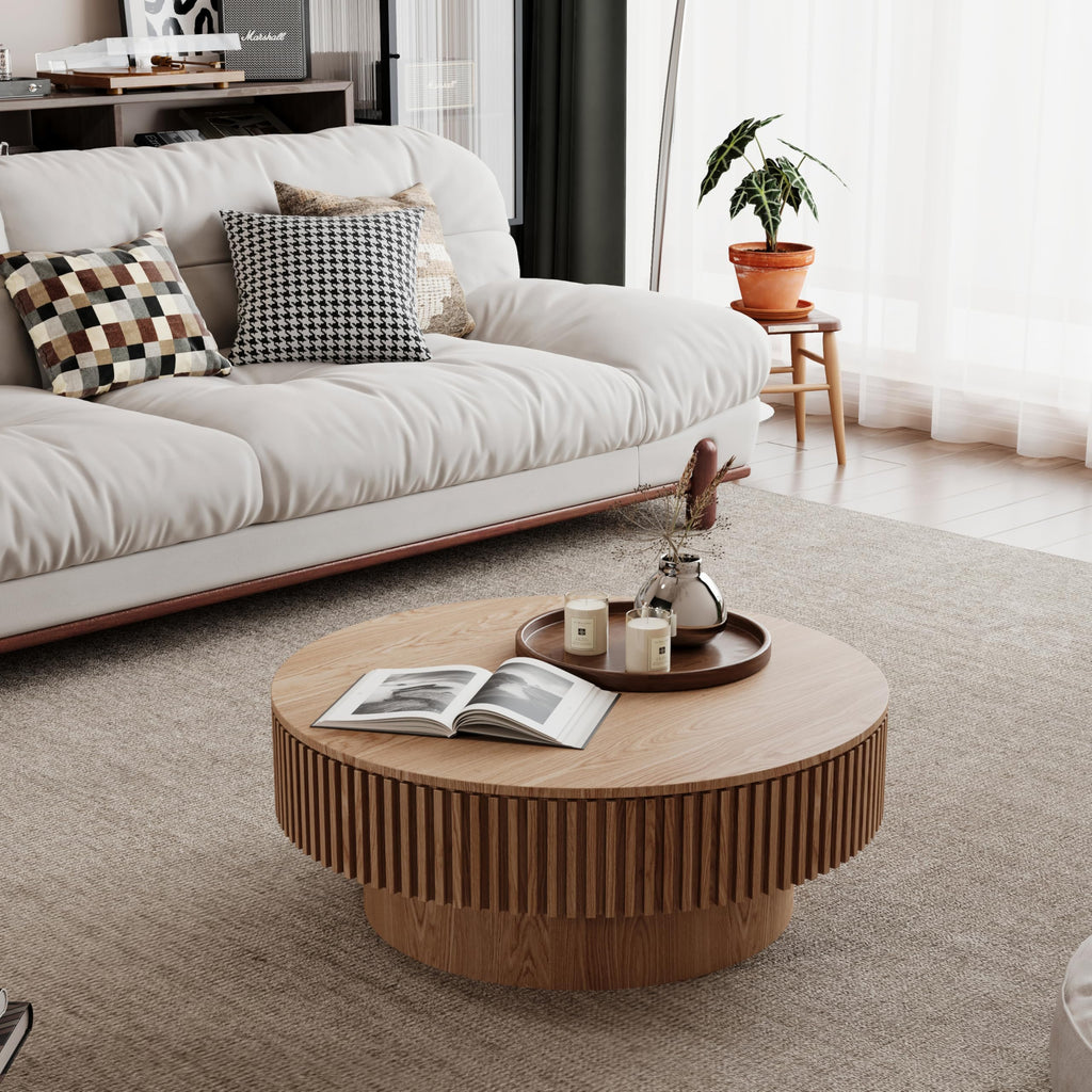 31.5'' Round Coffee Table with Storage G358