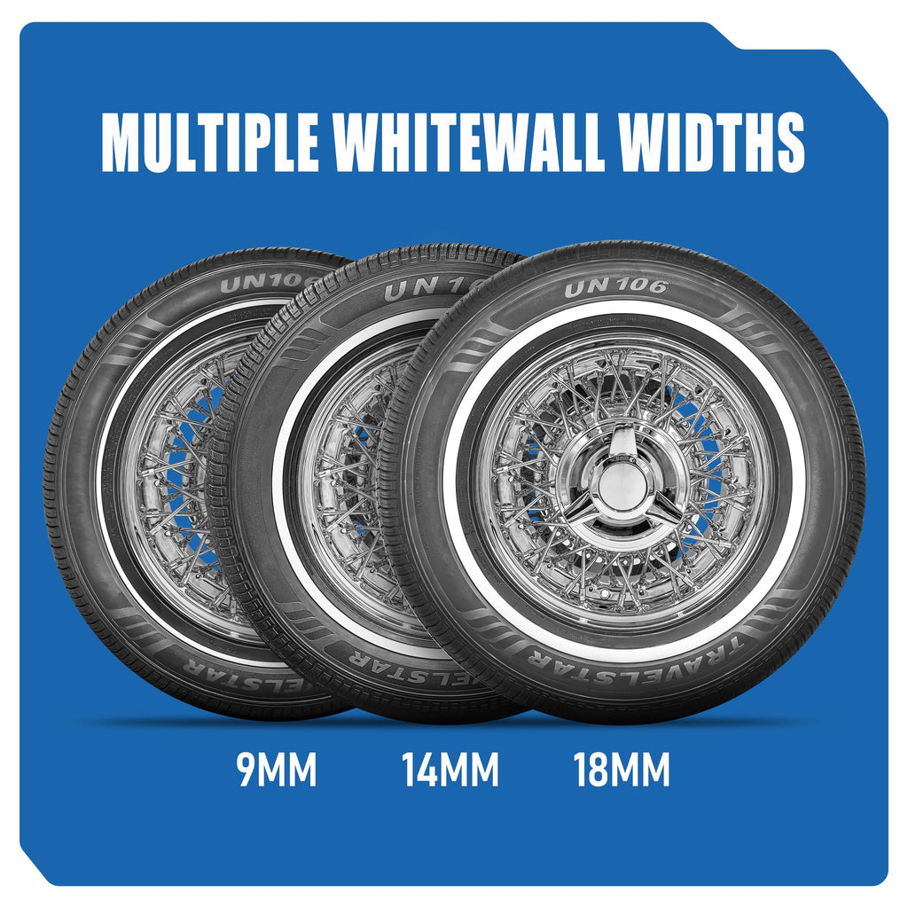 Set of 2 White Wall Tires O9147