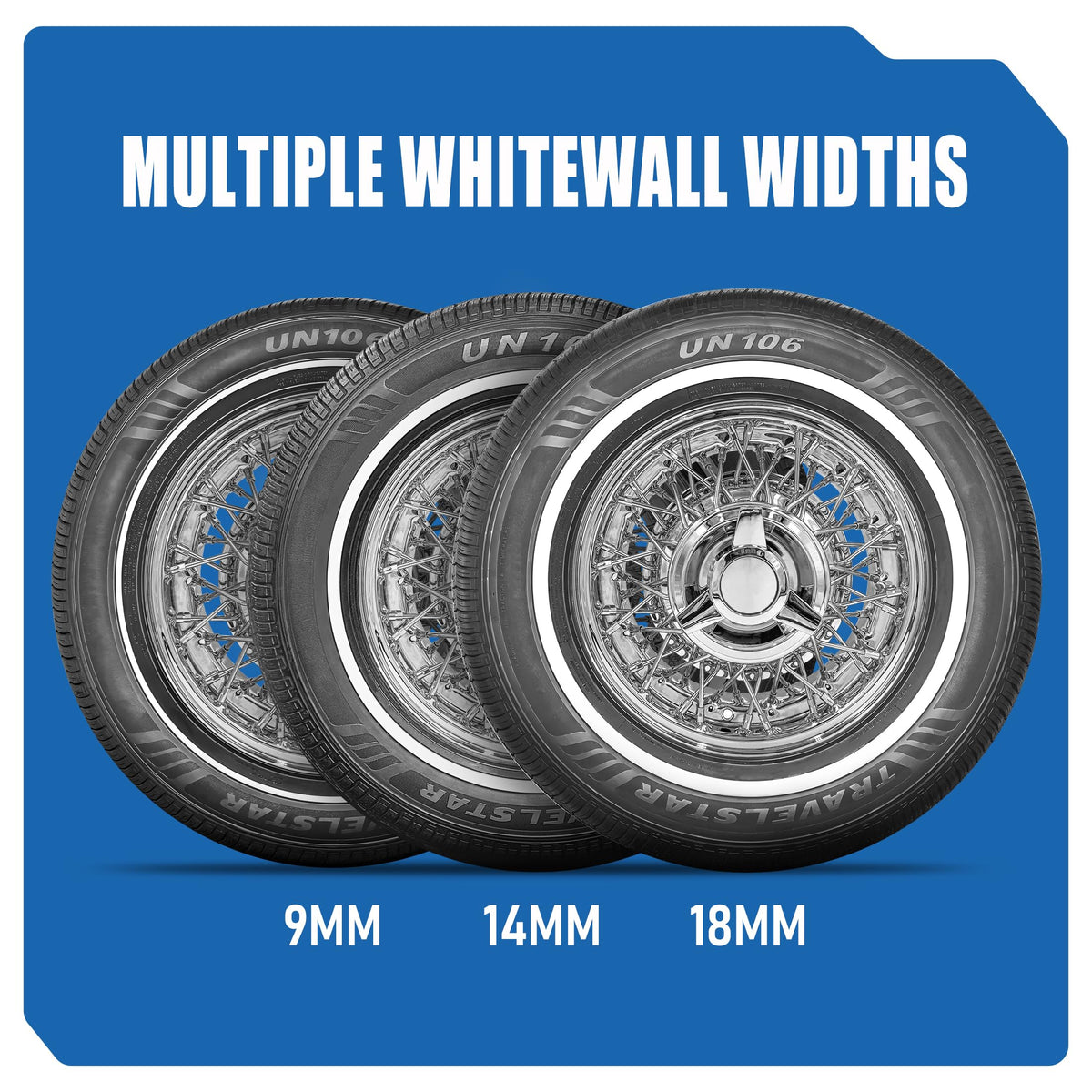 Set of 2 White Wall Tires O9147