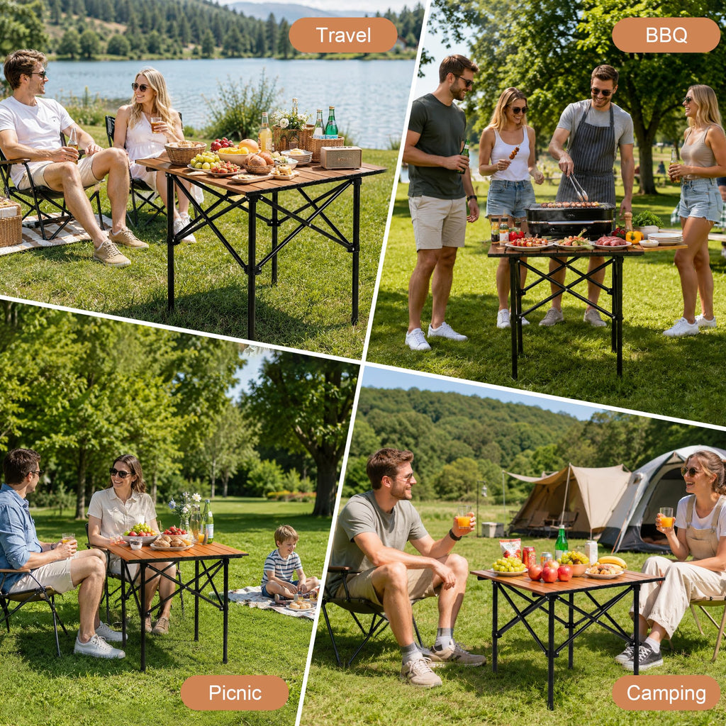Folding Camping Table 21 x 20 Inch with Carry Bag V6153
