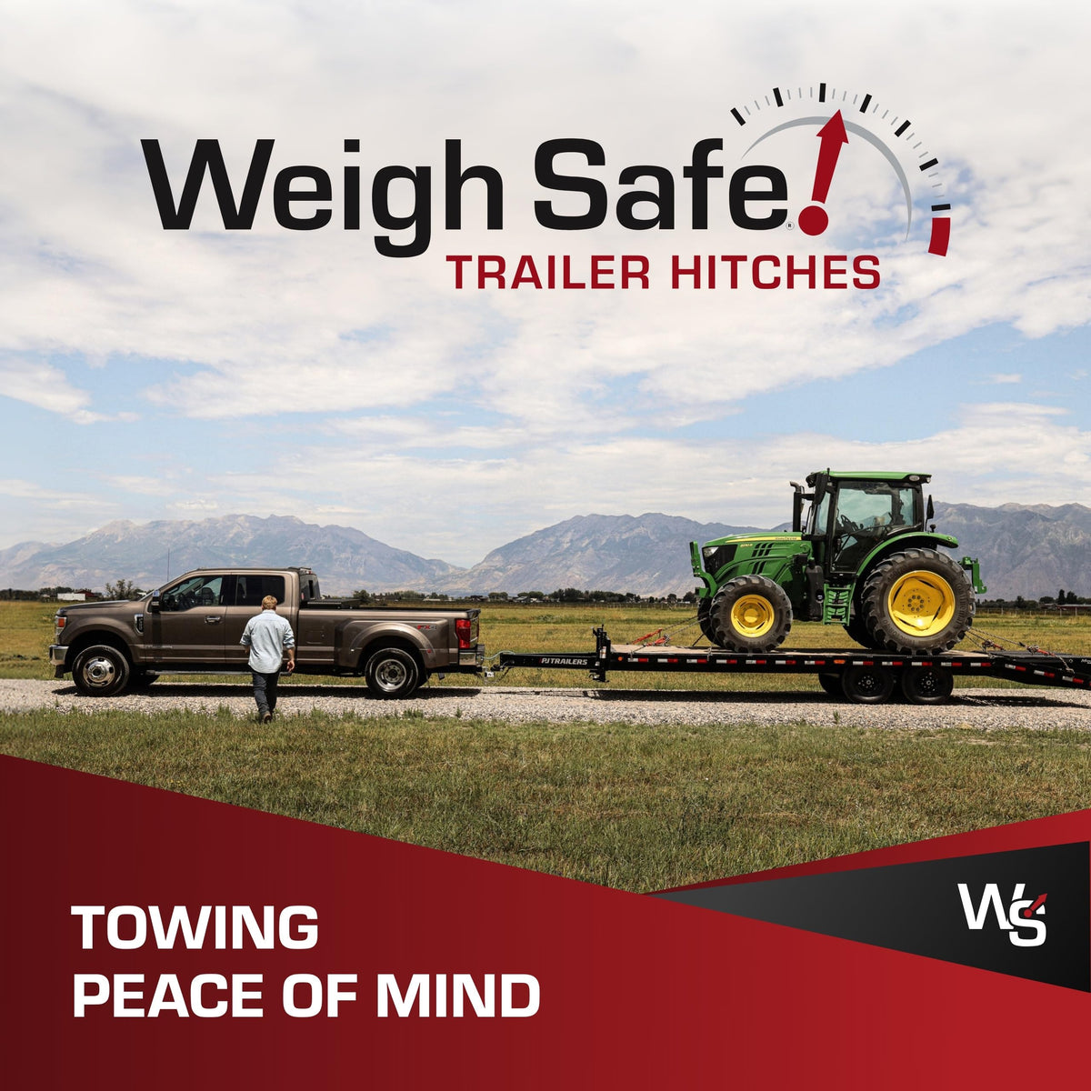 Weight Distribution Hitch with Anti-Sway, 4" Drop, 2.5" Shank, 12,500-lb Towing N31633