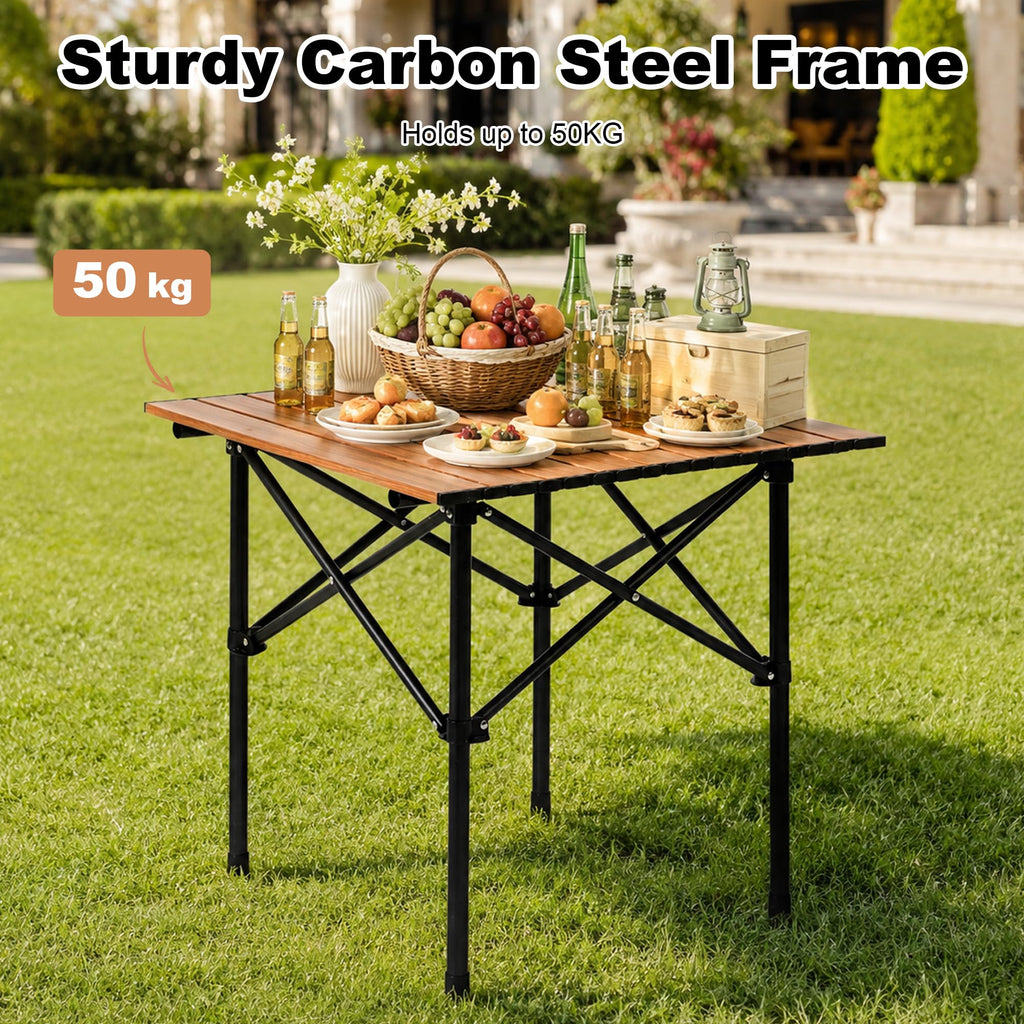 Folding Camping Table 21 x 20 Inch with Carry Bag V6153