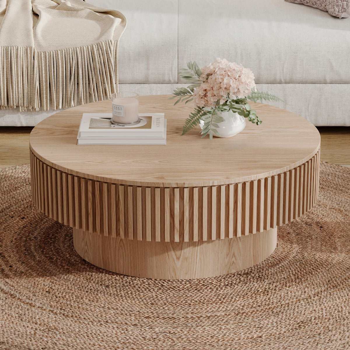 31.5'' Round Coffee Table with Storage G358