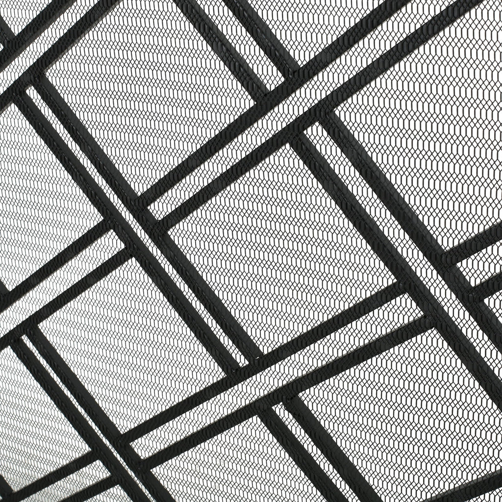 Black Wrought Iron Fireplace Screen J316391