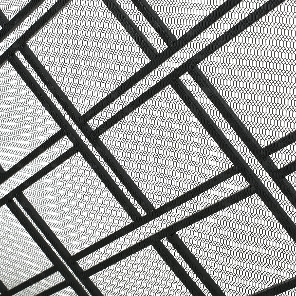 Black Wrought Iron Fireplace Screen J316391